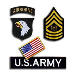 US Army Airborne Division Military Rank Patch Kit (4PCS/set)