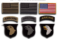 US Army Airborne Division Military Rank Patch Kit (3PCS/set)