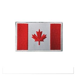 Embroidered Canada Flag Patch (White Border)