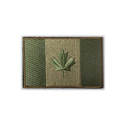 Embroidered Canada Flag Patch (Green)