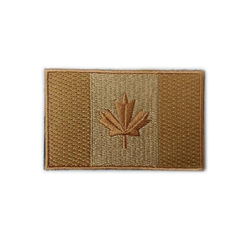 Embroidered Canada Flag Patch (Tan)