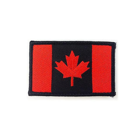 Embroidered Canada Flag Patch (black border)