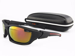FRONTLINE High Impact Polarized Sunglasses (Black/Red with Red Lens)