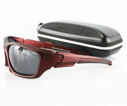 FRONTLINE High Impact Polarized Sunglasses (Crimson/Grey Lens)