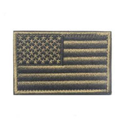 Embroidered American Flag Patch (Yellow)