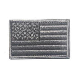 Embroidered American Flag Patch (Grey)