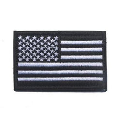 Embroidered American Flag Patch (Black)