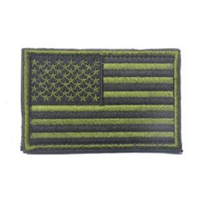 Embroidered American Flag Patch (Olive)