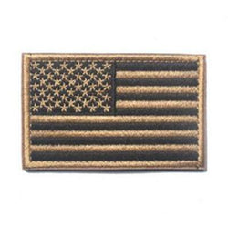 Embroidered American Flag Patch (Tan)