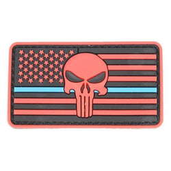 Military Morale Patch (Red Flag Blue Line)