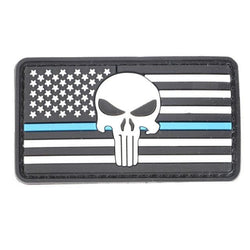 Military Morale Patch (White Flag Blue Line)