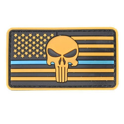 Military Morale Patch (Yellow Flag Blue Line)