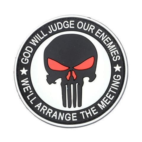 Military Morale Patch (White Punisher)