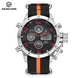 Navy Style Stainless Steel Sports Watch