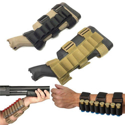 Racks And Holsters - Tactical Shooter's Forearm Shotgun Shell Pouch 12GA Ammo Holder