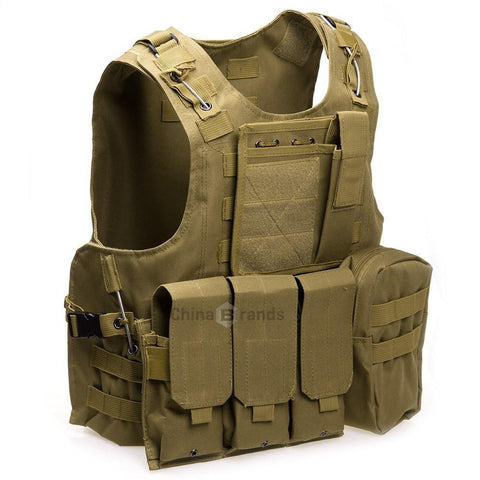 Tactical Vest With Molle Straps & Plate Carrier (7 Colors)